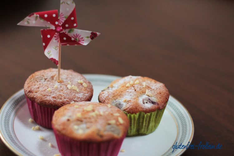 glutenfreie KirschJoghurtMuffins mit Mandeln glutenfrei frollein