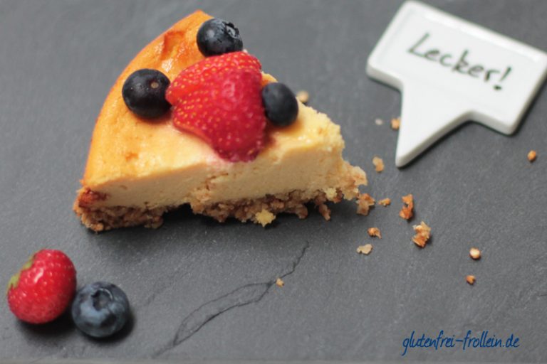laktosefreier Käsekuchen mit knusprigem Haferflocken-Quinoa-Boden ...