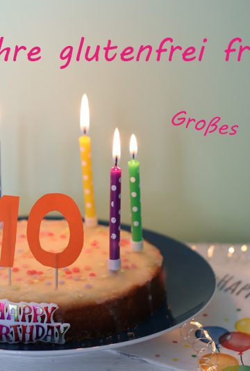 10 Jahre Glutenfrei Frollein Gewinnspiel_Kuchen mit Kerzen
