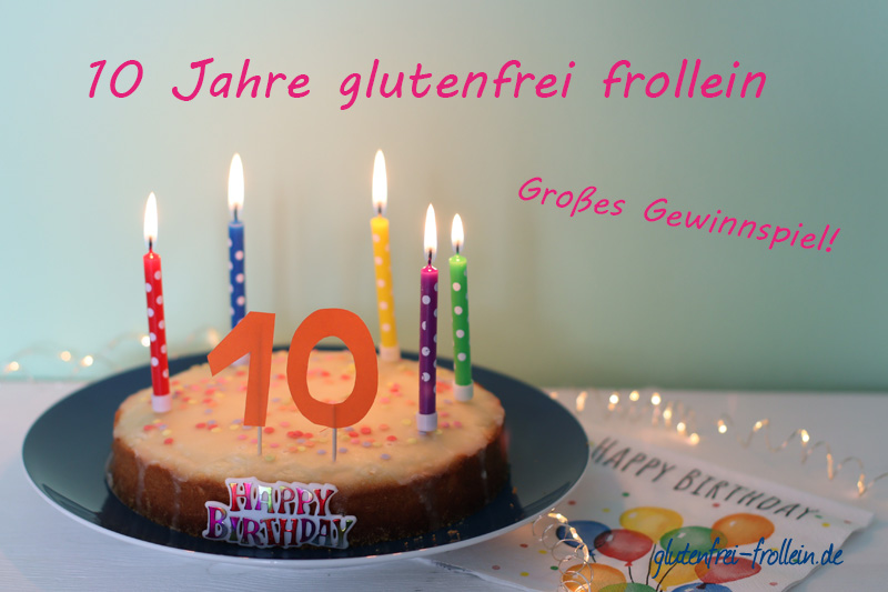 10 Jahre Glutenfrei Frollein Gewinnspiel_Kuchen mit Kerzen